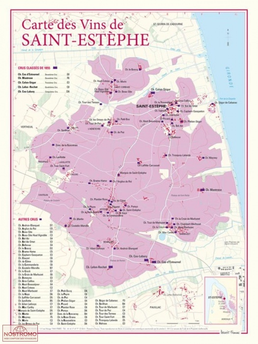 CARTE DES VINS DE SAINT-ESTÈPHE | Benoit France poster