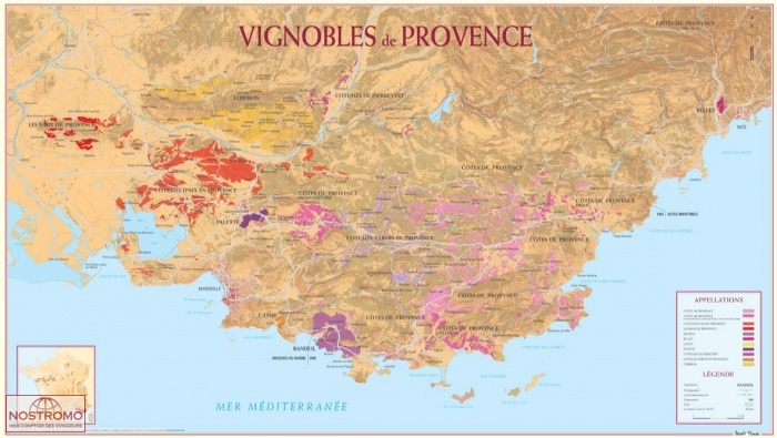VIGNOBLES DE PROVENCE | Benoit France map