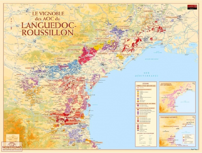 VIGNOBLES DU LANGUEDOC ET DU ROUSSILLON | Benoit France map