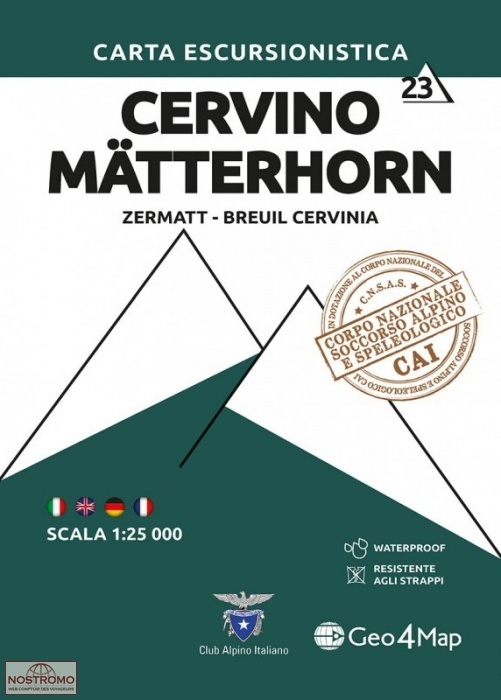 23 CERVINO - MÄTTERHORN | Geo4map hiking map