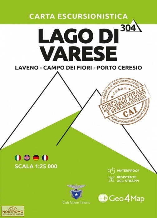 304 LAGO DI VARESE | Geo4map hiking map