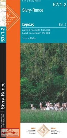 57/1-2 SIVRY-RANCE | carte topographique NGI/IGN