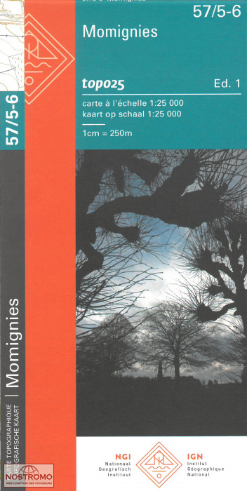 57/5-6 MOMIGNIES | carte topographique NGI/IGN