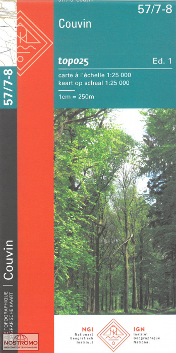 57/7-8 COUVIN | carte topographique NGI/IGN