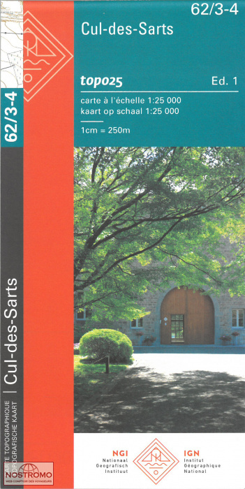 62/3-4 CUL-DES-SARTS | carte topographique NGI/IGN