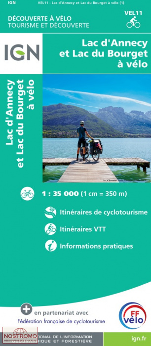 VEL11 LAC D'ANNECY ET LAC DU BOURGET À VÉLO | IGN cycling map