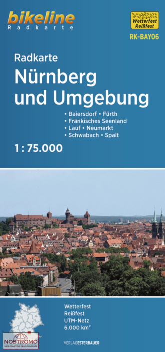 BAY06 NÜRNBERG UND UMGEBUNG | carte de cyclotourisme Esterbauer