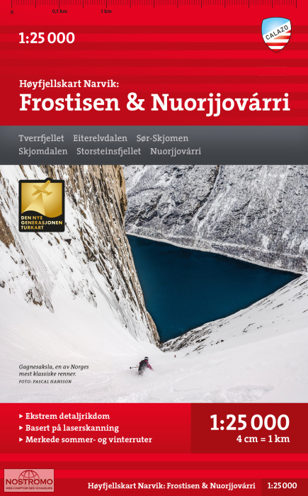 FROSTISEN & NUORJJOVÁRRI | carte de randonnée Calazo