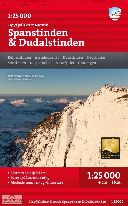 SPANSTINDEN & DUDALSTINDEN | carte de randonnée Calazo