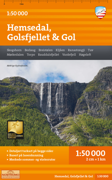 HEMSEDAL, GOLSFJELLET & GOL | carte de randonnée Calazo