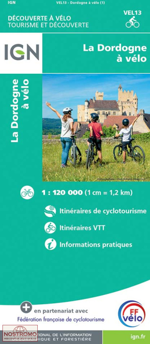 VEL13 LA DORDOGNE À VÉLO | IGN cycling map