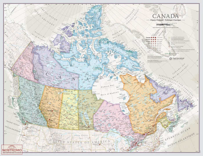 CANADA | Maps International wall map