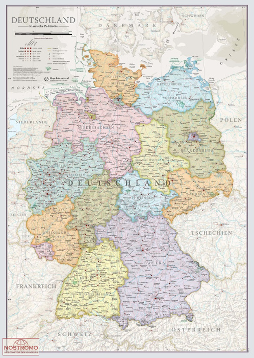ALLEMAGNE | carte murale Maps International