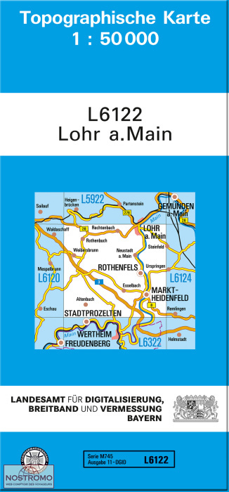 L6122 LOHR AM MAIN | carte topographique LDBV
