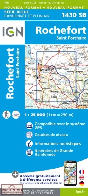 1430SB ROCHEFORT | carte de randonnée IGN
