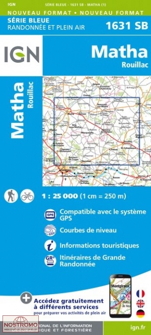 1631SB MATHA - ROUILLAC | carte de randonnée IGN