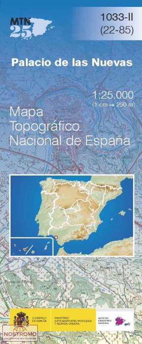 1033-2 PALACIO DE LAS NUEVAS | carte topographique CNIG