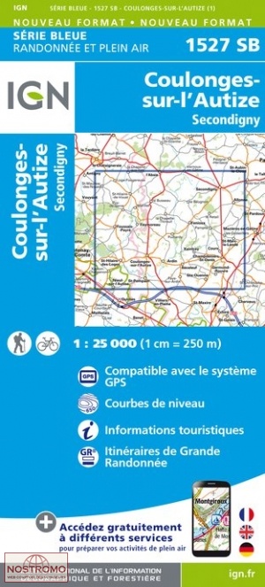 1527SB COULONGES-SUR-L'AUTIZE | carte de randonnée IGN