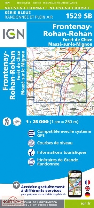 1529SB FRONTENAY-ROHAN-ROHAN | carte de randonnée IGN
