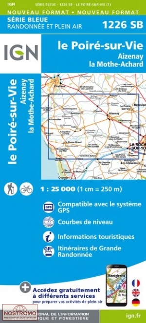 1226SB LE POIRÉ-SUR-VIE | carte de randonnée IGN