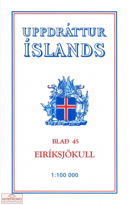 45 EIRÍKSJÖKULL | carte topographique Ferdakort