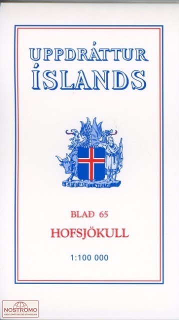 65 HOFSJÖKULL | carte topographique Ferdakort