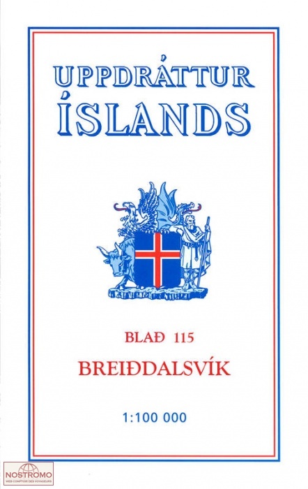 115 BREIÐDALSVÍK | carte topographique Ferdakort