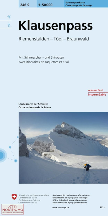 246S KLAUSENPASS | Swisstopo  winter sports map