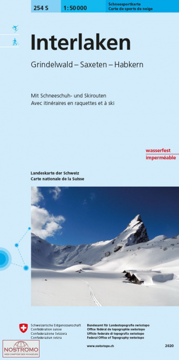 254S INTERLAKEN | Swisstopo winter sports map