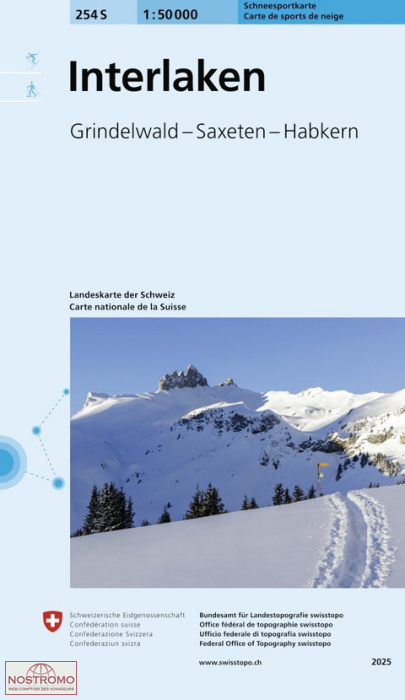 254S INTERLAKEN | Swisstopo winter sports map
