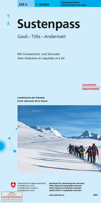 255S SUSTENPASS | Swisstopo winter sports map