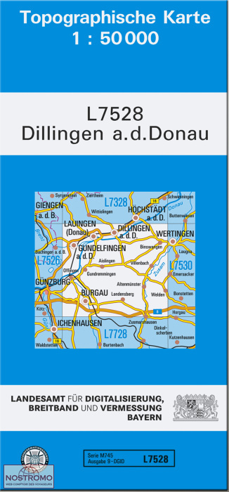L7528 DILLINGEN A. D. DONAU | carte topographique LDBV