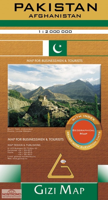 PAKISTAN - AFGHANISTAN | carte touristique Gizi Map