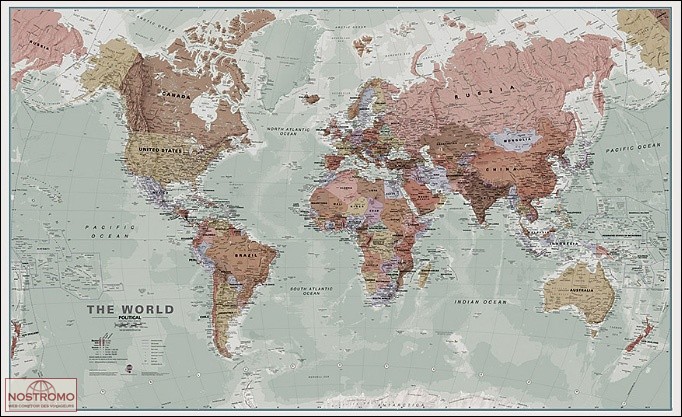 THE WORLD POLITICAL 1/30 - POLITICAL EXECUTIVE | Maps International wall map