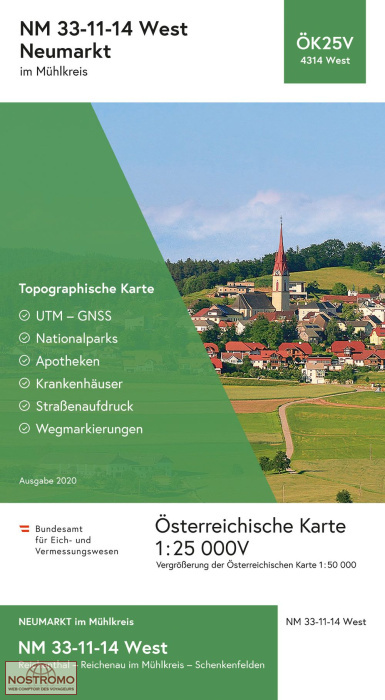 4314-WEST NEUMARKT IM MÜHLKREIS | carte topographique BEV