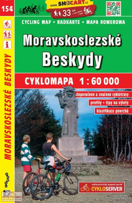 154 MORAVSKOSLEZSKÉ BESKYDY | Shocart cycling map