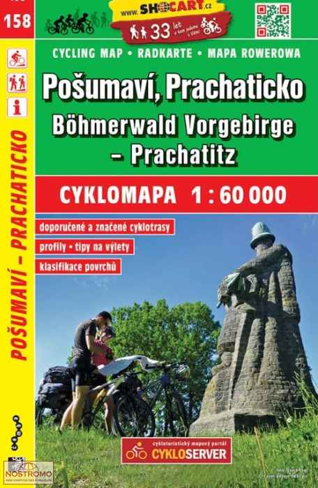 158 POŠUMAVÍ - PRACHATICKO | Shocart cycling map