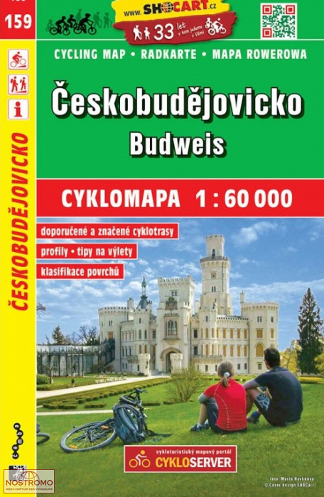 159 ČESKOBUDĚJOVICKO | Shocart cycling map
