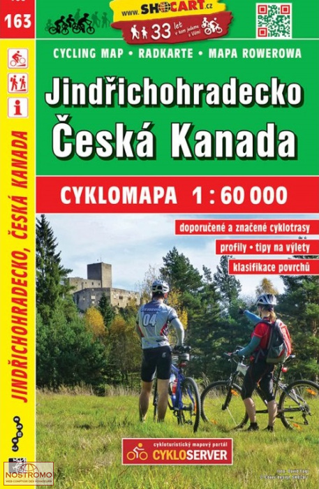 163 JINDŘICHOHRADECKO - ČESKÁ KANADA | Shocart cycling map