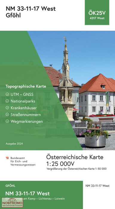4317-WEST GFÖHL | carte topographique BEV