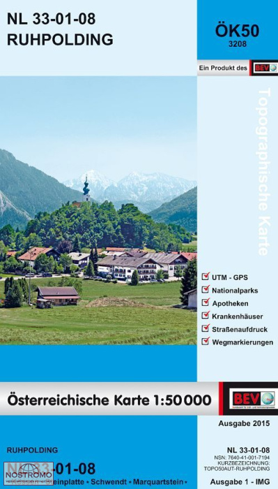 3208 RUHPOLDING | carte topographique BEV