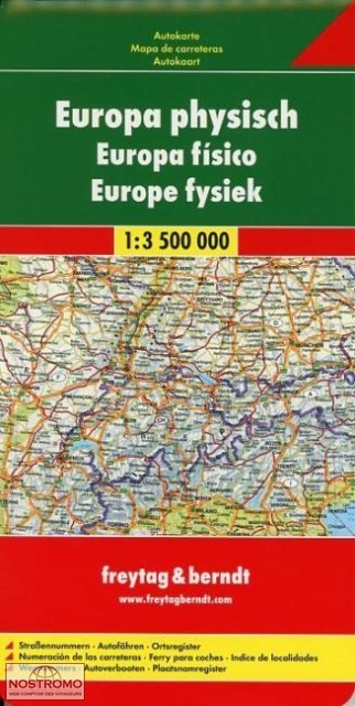 EUROPE | carte physique Freytag & Berndt