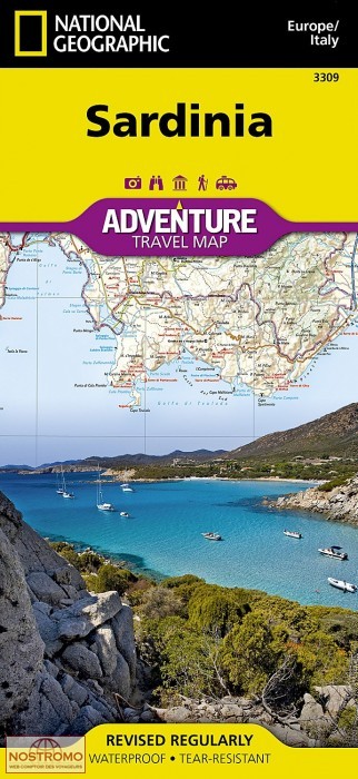 SARDAIGNE | carte touristique National Geographic