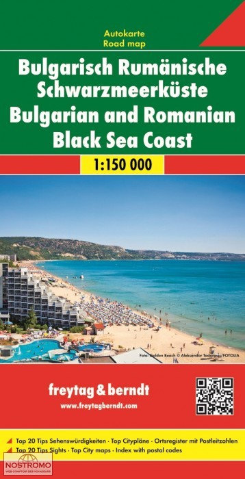 CÔTE ROUMAINE ET BULGARE DE LA MER NOIRE | carte routière Freytag & Berndt