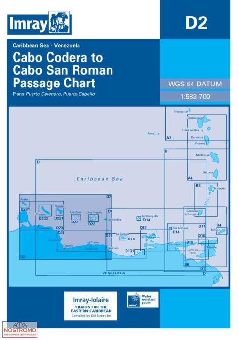 D2 CABO CODERA À CABO SAN ROMAN | carte marine Imray