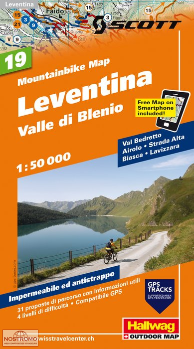 LEVENTINA - VALLE DI BLENIO 19 | Hallwag biking map