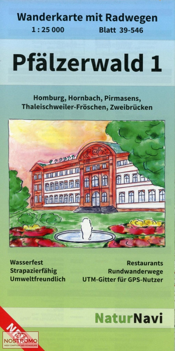 PFÄLZERWALD 1 - HOMBURG-HORNBACH-PIRMASENS | NaturNavi hiking map