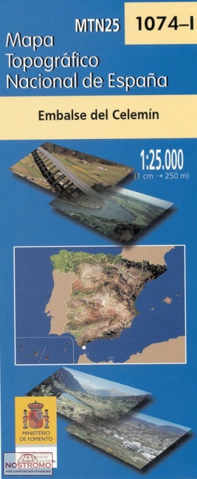 1074-1 EMBALSE DEL CELEMÍN | carte topographique CNIG