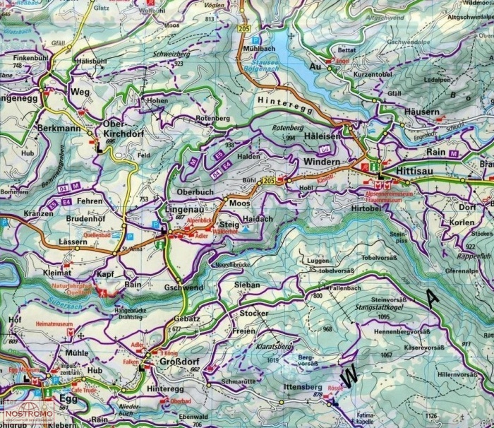 1 BREGENZERWALD | carte de randonnée Kummerly+Frey | nostromoweb