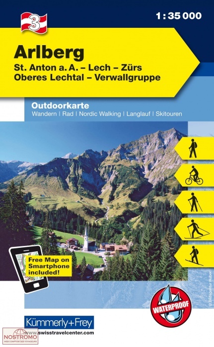 03 ARLBERG | carte de randonnée Kummerly+Frey